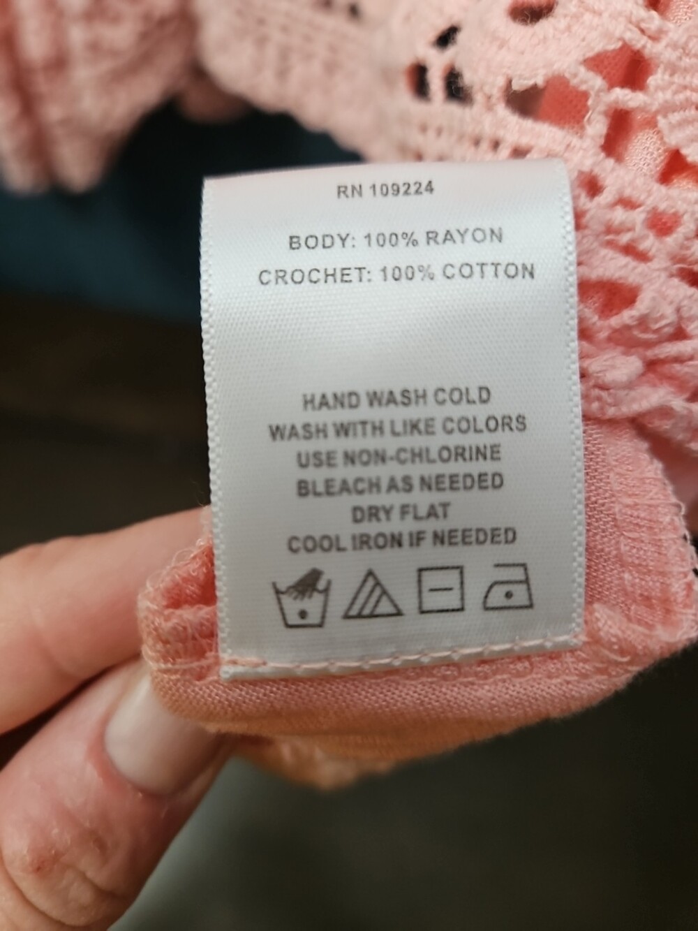 Indigo Soul Boho Tunic Top Large Pink Rayon Crochet Lace ✨💗👍HOST PICK👍💗✨ - Picture 16 of 16